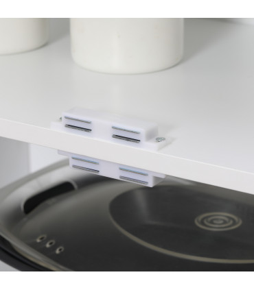 4-Door Kitchen Cabinet, ShelvesWhite