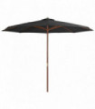 Outdoor Parasol with Wooden Pole 350 cm Anthracite
