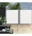 Patio Retractable Double Side Awning 170x600 cm Cream