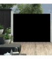 Patio Retractable Side Awning 140x500 cm Black