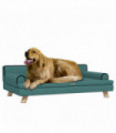 PawHut Dog Sofa w/ Legs, Water-Resistant Fabric for Large, Medium Dogs - Green