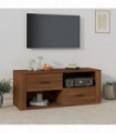 TV Cabinet Brown Oak 100x35x40 cm Engineered Wood