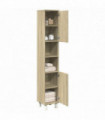 vidaXL Bathroom Cabinet Sonoma Oak 30.5x30x179 cm Engineered Wood