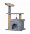 Cat Tree Tower w/ Scratching Posts Pad Condo Perch Bed Ball Kitten Toy Grey