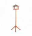 Wooden Bird Table Free Standing Bird Feeder Parrot Stand for Garden, Patio