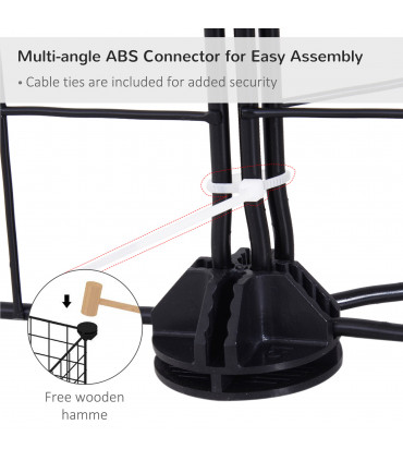 DIY Pet Playpen Metal Wire Fence 12-Panel Guinea Pig Small Animals Cage Black