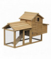 Small Chicken Coop Hen Cage Nesting Box Outdoor Run Wood Color 150.5 x 54 x 87cm