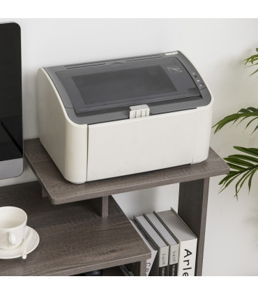 Computer Desk with Sliding Keyboard Tray Storage Drawer Shelf  Grey