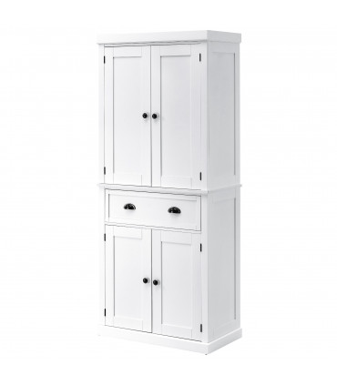 MDF Colonial Freestanding Kitchen Pantry Cabinet White