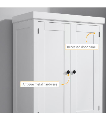 MDF Colonial Freestanding Kitchen Pantry Cabinet White