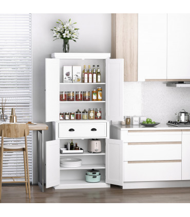 MDF Colonial Freestanding Kitchen Pantry Cabinet White