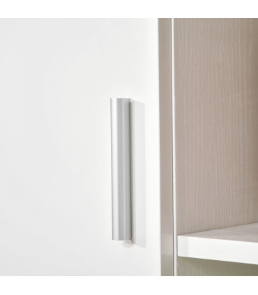 Kitchen Cupboard, Storage Cabinet with Shelves and Drawer, 166cm, White