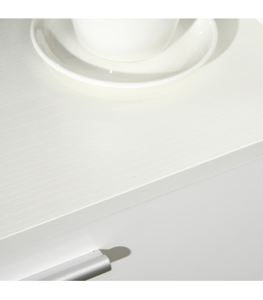 Kitchen Cupboard, Storage Cabinet with Shelves and Drawer, 166cm, White