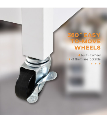 MDF Kitchen Storage Trolley White