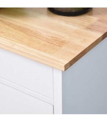 MDF Kitchen Storage Trolley White