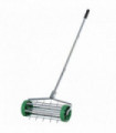 Outsunny Lawn Aerator Roller-Green/Silver