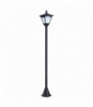 Outdoor Garden Solar Post Lamp Dimmable LED Lantern Bollard 1.2M Tall Black