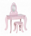 Kids Vanity Table & Stool Girls Dressing Set Make Up Desk with Mirror HOMCOM