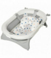 Foldable Baby Bath Tub Ergonomic with Temperature-Induced Water Plug