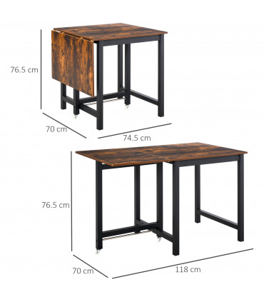 Drop Leaf Kitchen Foldable Table Folding Table Foldable for Dining Room