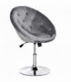 Swivel Dining Height Bar Stool Adjustable Armless Tub Chair Grey