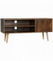 HOMCOM TV Unit Cabinet for TVs up to 55Inches with Cupboard Shelves, Brown