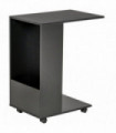 Mobile Sofa Side Table for Laptop Coffee w/ Storage and Casters, Black