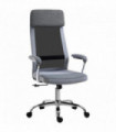 Office Chair Mesh High Back Swivel Task Home Desk Chair w/ Arm, Grey Vinsetto