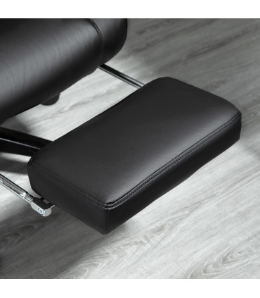 Executive Home Office Chair High Back Recliner, w/ Foot Rest, Black Vinsetto