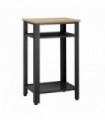 HOMCOM Modern Side Table  2-Tier Shelves End Table for Bedroom, Living Room