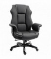 Piped PU Leather Padded High-Back Computer Office Gaming Chair Black Vinsetto