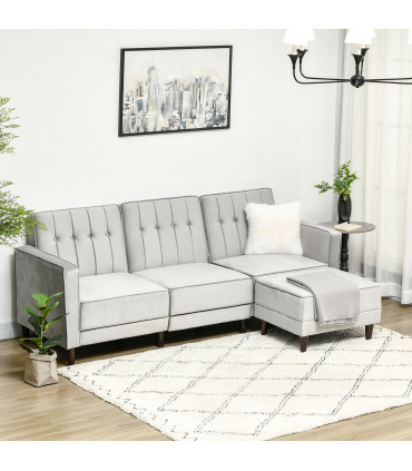 HOMCOM TV Cabinet, TV Console Unit 2 Foldable Linen Drawers, Rustic Brown