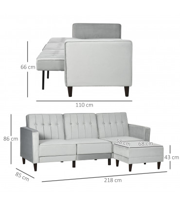 HOMCOM TV Cabinet, TV Console Unit 2 Foldable Linen Drawers, Rustic Brown