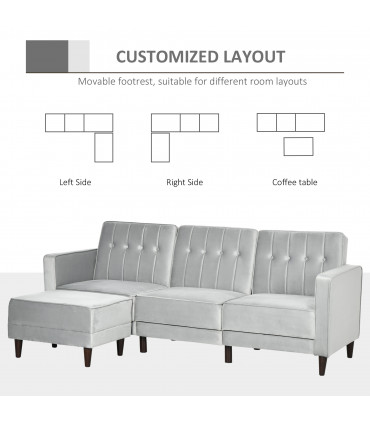 HOMCOM TV Cabinet, TV Console Unit 2 Foldable Linen Drawers, Rustic Brown