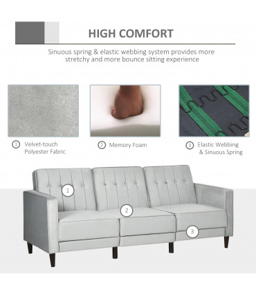 HOMCOM TV Cabinet, TV Console Unit 2 Foldable Linen Drawers, Rustic Brown