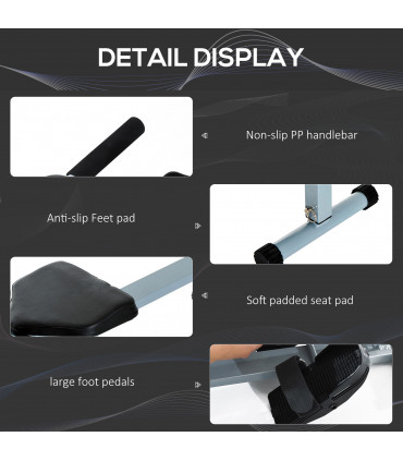 12 Level Fitness Rowing Machine Cardio Fitness Workout and Gym Training HOMCOM