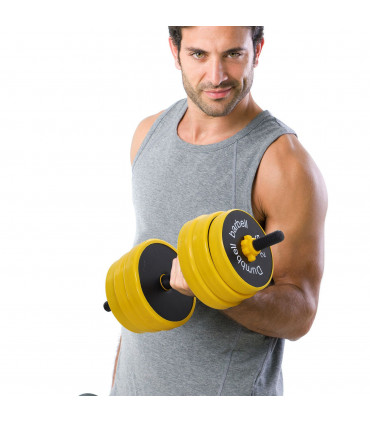 30KG Barbell & Dumbbell Set Fitness Exercise Home Gym Plate Bar HOMCOM