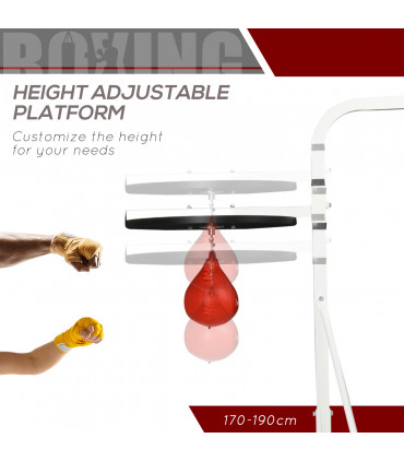 Free-Standing Speed Bag Platform Boxing Punch Bag Fitness Station Stand HOMCOM