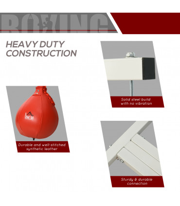 Free-Standing Speed Bag Platform Boxing Punch Bag Fitness Station Stand HOMCOM