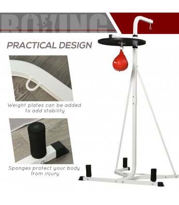 Free-Standing Speed Bag Platform Boxing Punch Bag Fitness Station Stand HOMCOM