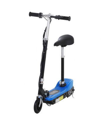 Kids Foldable Electric Powered Scooters 120W Toy Brake Kickstand Blue HOMCOM