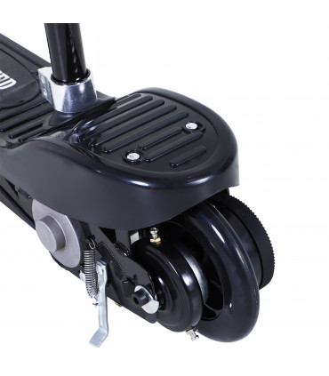 Kids Foldable Electric Powered Scooter 120W Toy Brake Kickstand Black HOMCOM