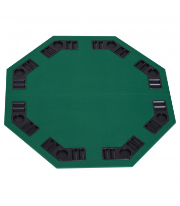 1.2m/48 Inches Foldable Poker Table Top 8 Players Blackjack Chip Trays HOMCOM