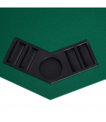 1.2m/48 Inches Foldable Poker Table Top 8 Players Blackjack Chip Trays HOMCOM