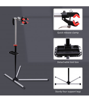 Bicycle Repair Work Stand Maintenance Display Rack Tool Adjustable HOMCOM