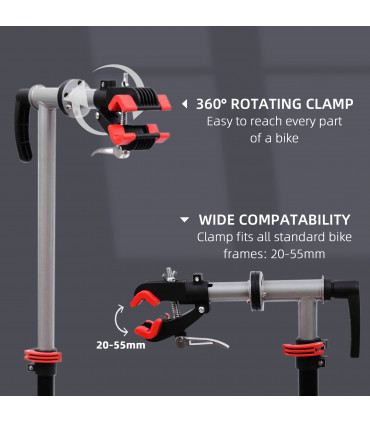 Bicycle Repair Work Stand Maintenance Display Rack Tool Adjustable HOMCOM