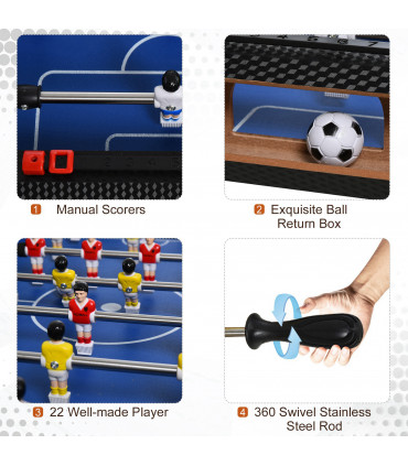 2ft Foosball Table Arcades Competition Sized for Kids, Adults, Indoor HOMCOM
