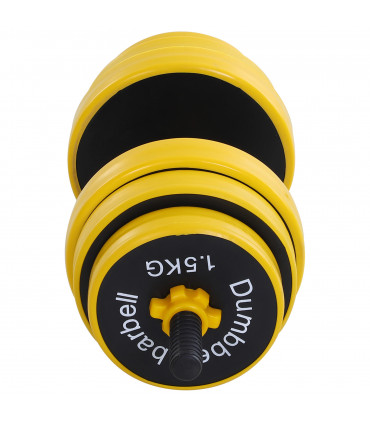 25KG Barbell & Dumbbell Set Fitness Exercise Home Gym Plate Bar HOMCOM