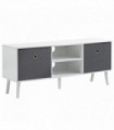 HOMCOM Modern TV Cabinet Stand w/ Shelves & Drawers, Living Room Bedroom