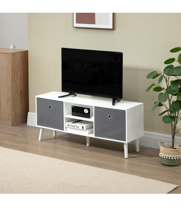 HOMCOM Modern TV Cabinet Stand w/ Shelves & Drawers, Living Room Bedroom
